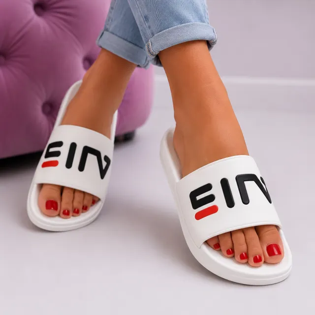 Natikači beli modni ženski CK140 WHITE 